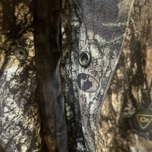 10X Brand Camo Jacket Mossy Oak Break Up Infinity Hooded Hunting Coat Men XL - Picture 4 of 16